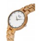 GreenTime Holzuhr Aada - Damen Armbanduhr aus Olivenholz - Perlmutt
