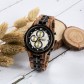 GreenTime Chronograph Holzuhr Nizza aus Zebrano- und Ebenholz