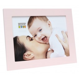 Deknudt Babyrahmen in pastellrosa für 13x18 cm zum Stellen oder Hängen