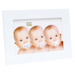 Deknudt Babyrahmen in weiß für 15x20 cm zum Stellen oder Hängen