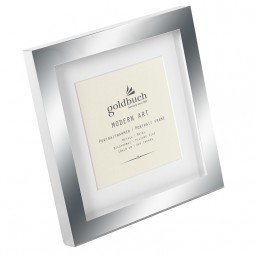 Goldbuch Modern Art Silber Rahmen 10x10 cm , Metallrahmen mit Passepartout