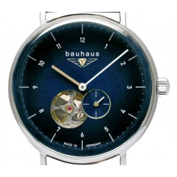 BAUHAUS Automatic UHR 2166-3 blaues Zifferblatt mechanisch, autom. Aufzug