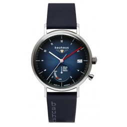 BAUHAUS UHR Blau Solar Powerreserve Indicator 21123 - Wasserdicht 5 atm