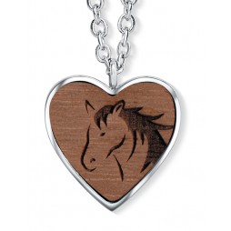 Pferd Horse Herz Anhänger mit Kette ︱CRYSTALP JEWELLERY