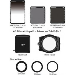 H&Y 100mm Filter Starter Set mit Magnetrahmen 1x Halter 2x Grau 1x Verlauf 3x