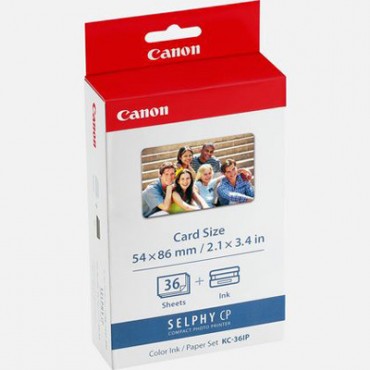 Canon KC-36 IP Papier + Farbband 36 Blatt, im Kreditkartenformat