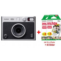 Fujifilm Instax Mini EVO schwarz inkl. 2x einen Doppelpack entspricht 40 Bilder