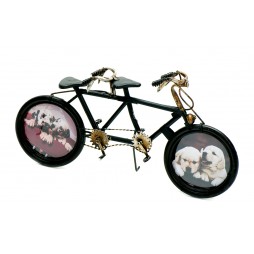 Tandem schwarz 32x9x17 cm , Dekoration und Bilderrahmen - Antike Deko