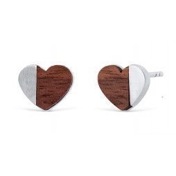 Wood Heart Ohrringe ︱CRYSTALP JEWELLERY
