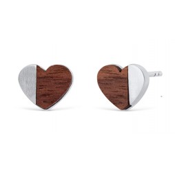 Wooden Heart Ohrringe ︱CRYSTALP JEWELLERY