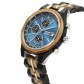 GreenTime Holzuhr Rafael - Herren Armbanduhr Chronograph Sandelholz & Ebenholz