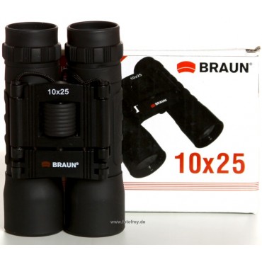 Braun Fernglas 10x25 schwarz