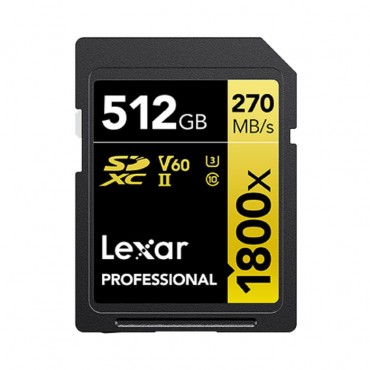 Lexar 1800x SDXC 512GB C10 U3 V60 Professional Speicherkarte