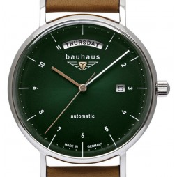 BAUHAUS Automatic UHR 2166-4 grünes Zifferblatt mechanisch, autom. Aufzug