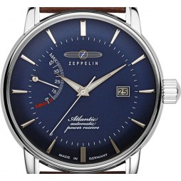 Zeppelin Atlantic Herrenuhr Automatik 84623 mit Gangreserveanzeige und Lederarmband