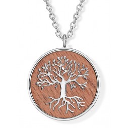 Wooden Lebensbaum silver tree Anhänger mit Kette ︱CRYSTALP JEWELLERY