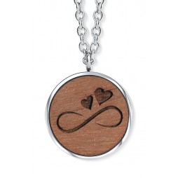 Wooden Infinity Herz Anhänger mit Kette ︱CRYSTALP JEWELLERY