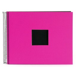Goldbuch Spiralalbum Bella Vista pink mit Ausstanzung 35x30cm schwarze Seiten 25978
