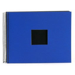Goldbuch Spiralalbum Bella Vista blau mit Ausstanzung 35x30cm schwarze Seiten 25975