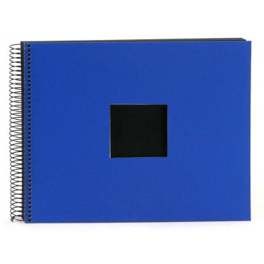Goldbuch Spiralalbum Bella Vista blau mit Ausstanzung 35x30cm schwarze Seiten 25975