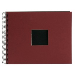 Goldbuch Spiralalbum Bella Vista bordeaux mit Ausstanzung 35x30cm schwarze Seiten 25972