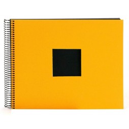 Goldbuch Spiralalbum Bella Vista gelb mit Ausstanzung 35x30cm schwarze Seiten 25971