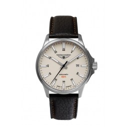 BAUHAUS Aviation Herrenuhr Automatik 28645 mit Lederarmband