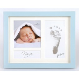 Goldbuch Baby Portraitrahmen First Steps Blau 9x2,5 cm , 9x9 cm sowie 6,5x12,5 cm