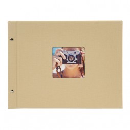 Goldbuch Schraubalbum beige * 28606 39x31 cm , 40 weiße Seiten