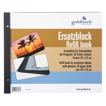 Goldbuch Ersatzblock Schwarz * 83076 29x24cm mit Schrauben