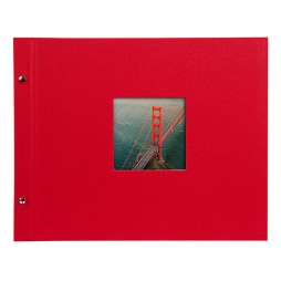 Goldbuch Schraubalbum Bella Vista rot 28523 39x31cm, 40 schwarze Seiten