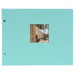 Goldbuch Schraubalbum Bella Vista aqua * 26507 30x25 cm , 40 schwarze Seiten