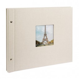 Goldbuch Schraubalbum Bella Vista sandgrau * 26723 30x25 cm , 40 schwarze Seiten