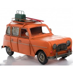 R4 Orange aus Metall mit Fotorahmen + Spardose Größe ca. 32x14x19 cm - Antike Deko