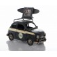 Oldtimer Schwarz 500 aus Metall mit Rahmen + Spardose Größe ca. 20x10x5 cm - Antike Deko