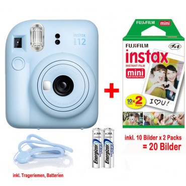 Fujifilm Instax mini 12 pastel-blue inkl. 1x einen Doppelpack entspricht 2x 10 Bilder