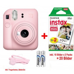 Fujifilm Instax mini 12 blossom pink inkl. 1x einen Doppelpack entspricht 2x 10 Bilder