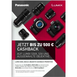 Panasonic Lumix S Winter Cashback 2023 - bis zu 500 € zurück! bis 08.01.2024