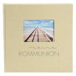 Goldbuch Kommunion Fotoalbum pastell lindgrün 03156 Kommunionalbum Silberprägung