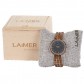 LAiMER Holzuhr Elly - Armbanduhr 100% Zebranoholz , Südtirol