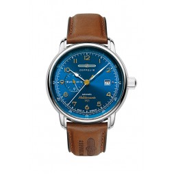 Zeppelin Méditerranée Blau Herrenuhr Automatik 96683 mit Lederarmband
