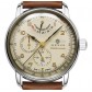 Zeppelin Atlantic Automatik beige Day Date Herrenuhr 84665 mit Lederarmband