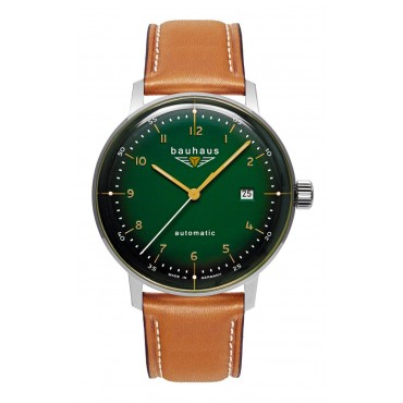 BAUHAUS Automatic UHR 20644 Grün mit Datum mechanisch , Automatik 2064-4