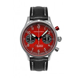 Bauhaus Aviation Eurofighter RED Herrenuhr 25765 Chronograph mit Lederarmband