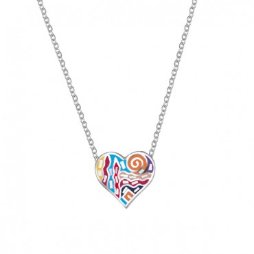 Trencadis small heart Red pendant