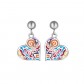 Trencadis small heart red earrings