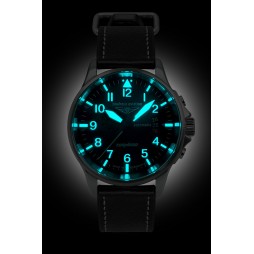 Bauhaus Aviation Tornado Herrenuhr Automatik 27602 mit Datum und Lederarmband