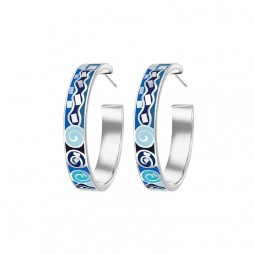 Trencadis hopp earrings Blau