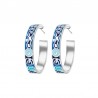 Trencadis hopp earrings Blau