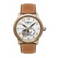 Zeppelin Herrenuhr Automatik 76641 mit offenem Herz und Lederarmband